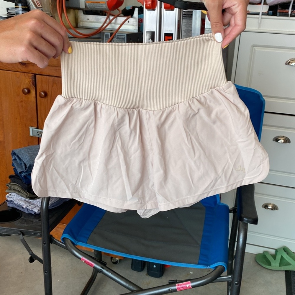 Cream High-Waisted Skirt